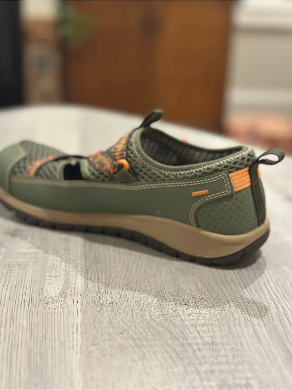 Chaco Outcross EVO Mary Jane Women 6 Green Orange Water Hiking Shoes Sandals